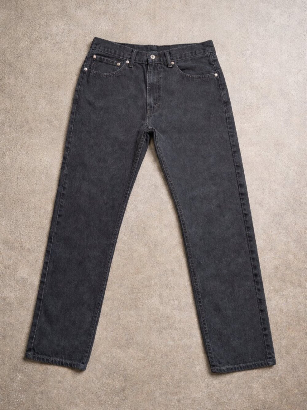 Levi’s 505 Regular Fit Jeans 34x30 Black Denim Straight Leg Y2k 2000s Era